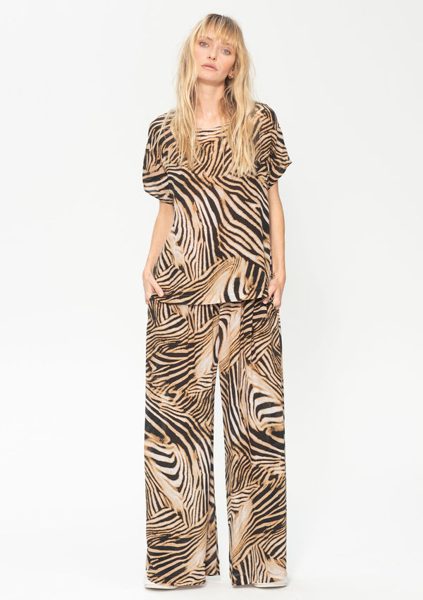 Mela Purdie Sahara Print Silk Swish Pant