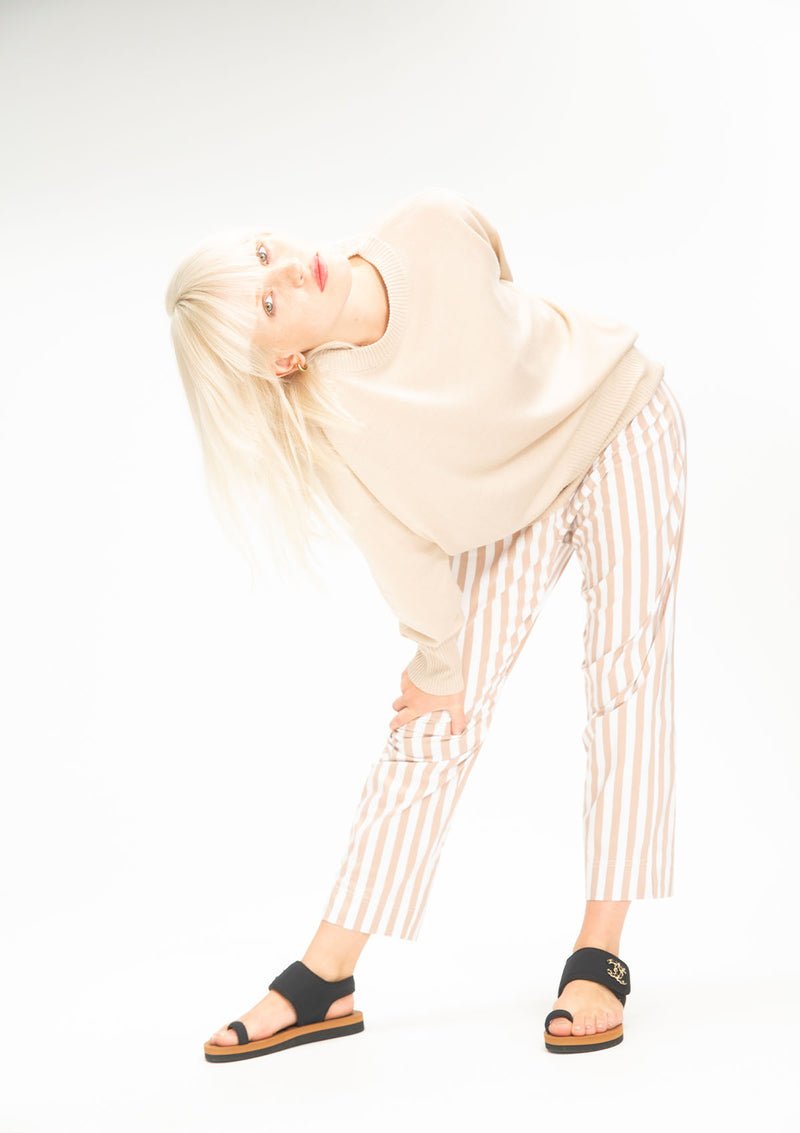 Mela Purdie Popilene Ribbon Stripe Crop Shell Pant