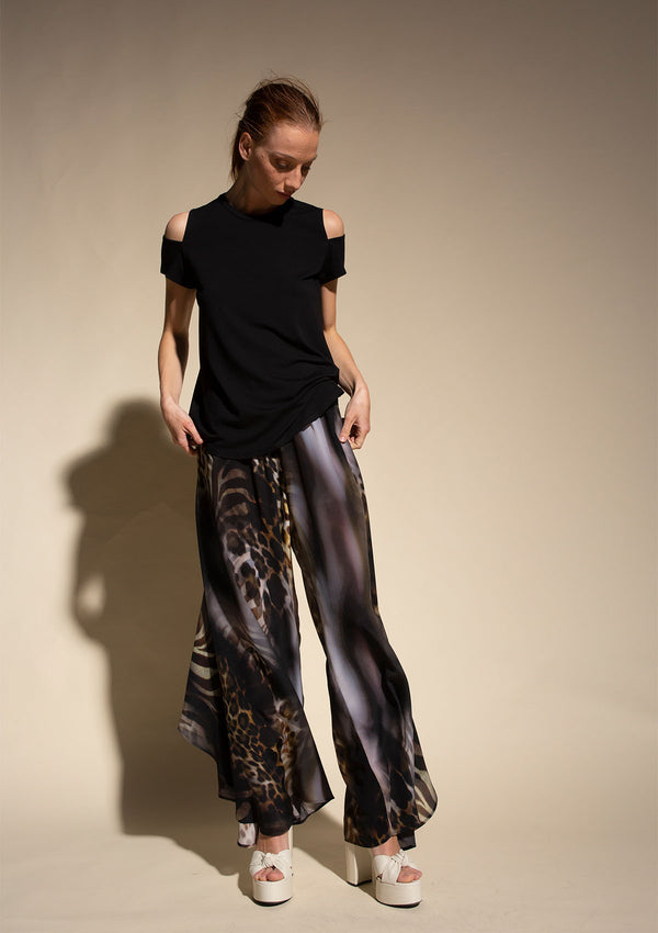 Mela Purdie Zulu Print Silk Dubai Maxi Pant
