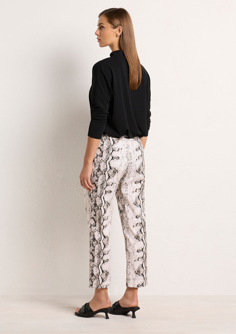 Mela Purdie Python Print Popilene Cropped Shell Pant
