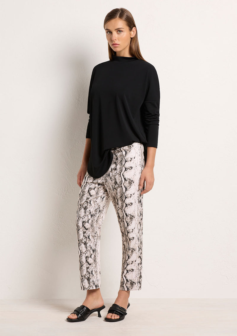 Mela Purdie Python Print Popilene Cropped Shell Pant