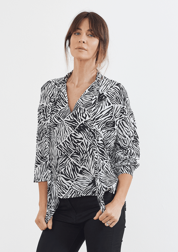 Mela Purdie Animal Check Scarf Shirt