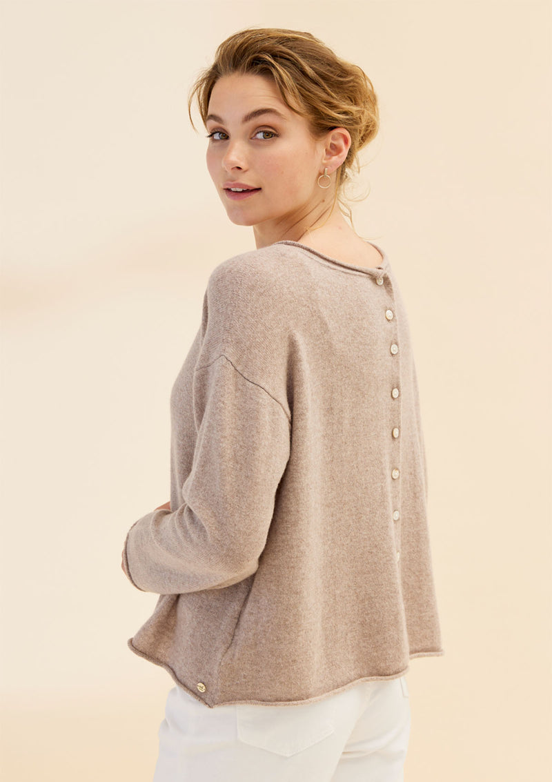 Mia Fratino Pure Reversible Button Cardigan