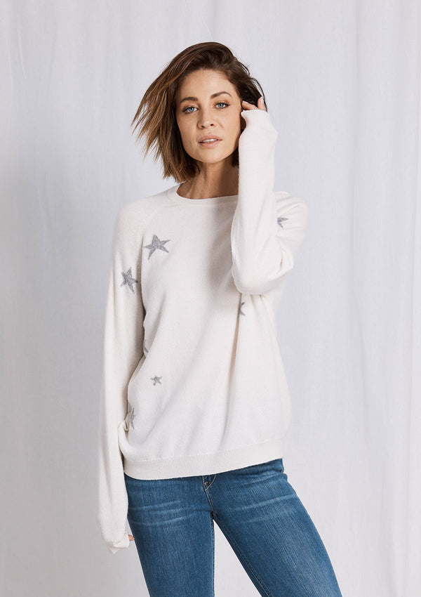 Khlassik All the Stars Ivory Cashmere Sweater