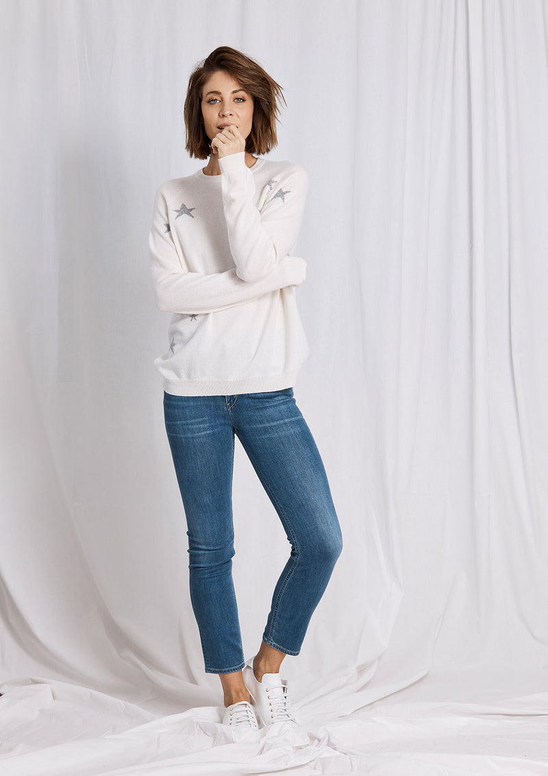 Khlassik All the Stars Ivory Cashmere Sweater