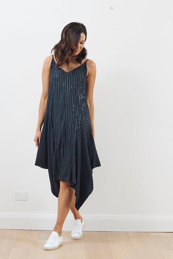 Mela Purdie Glitter Stripe Spinnaker Slip Dress