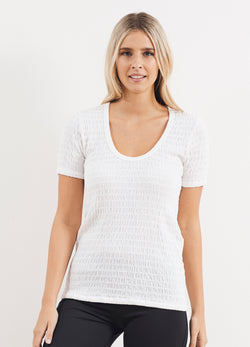 Mela Purdie Shirred Mesh Knit Aero T