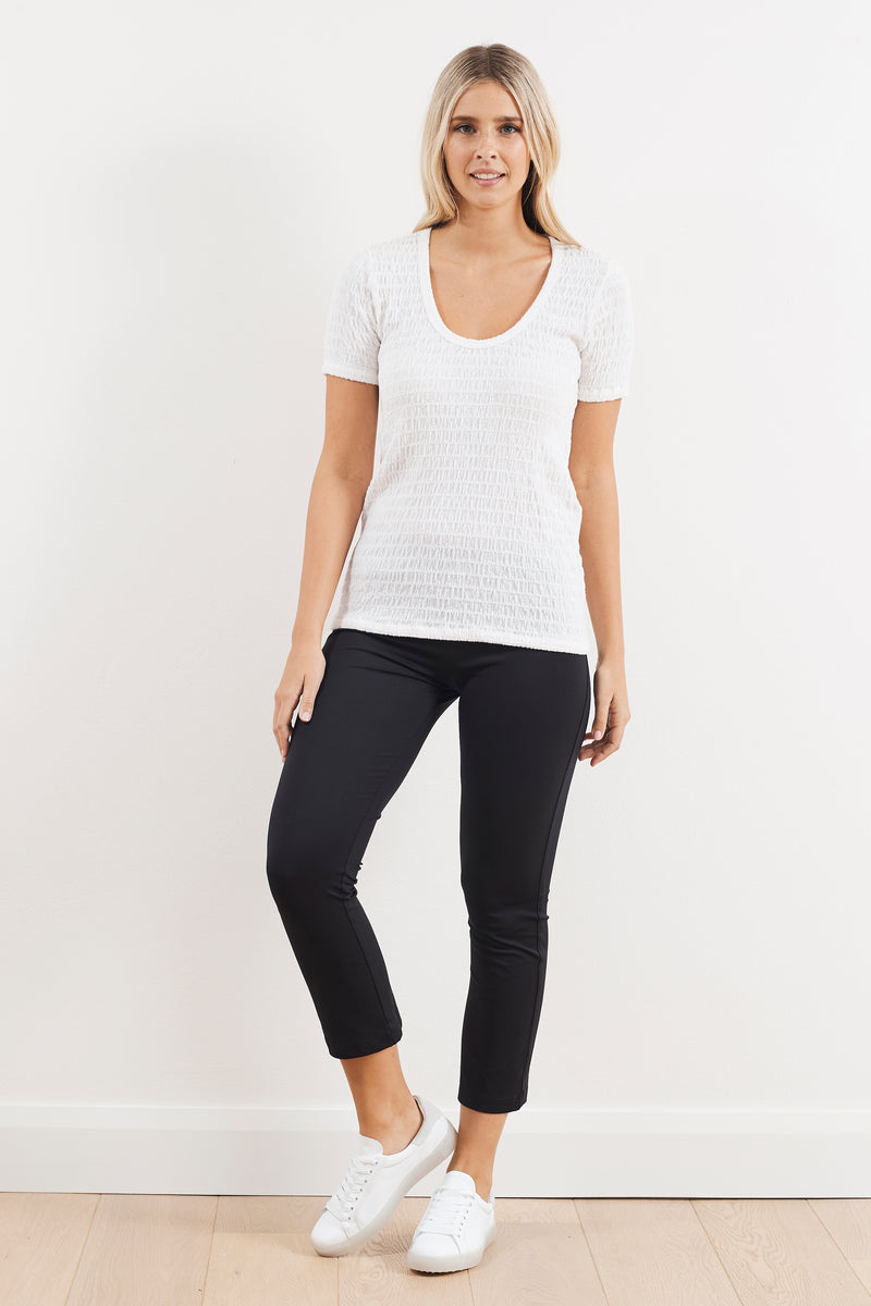 Mela Purdie Shirred Mesh Knit Aero T