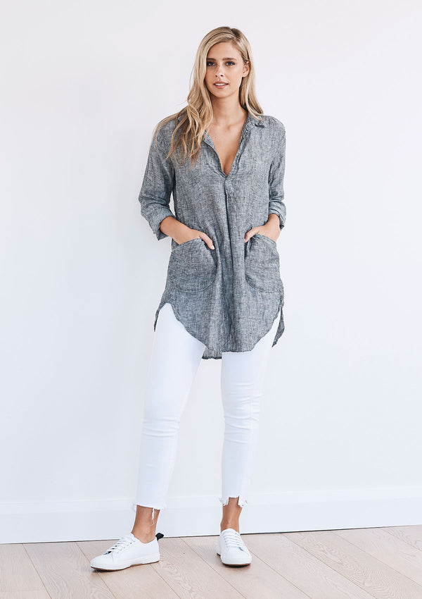 CP Shades Black Wash Teton Oversized Tunic