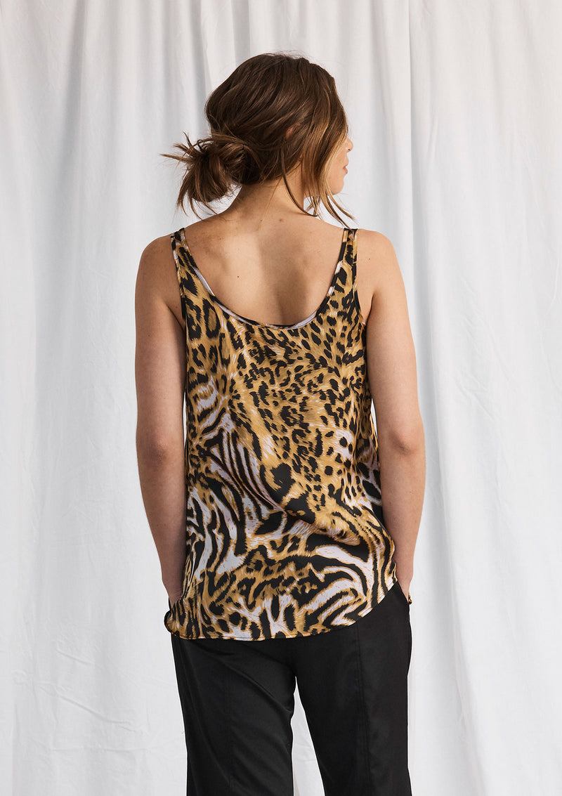 Mela Purdie Sunset Animal Print Halo Tank