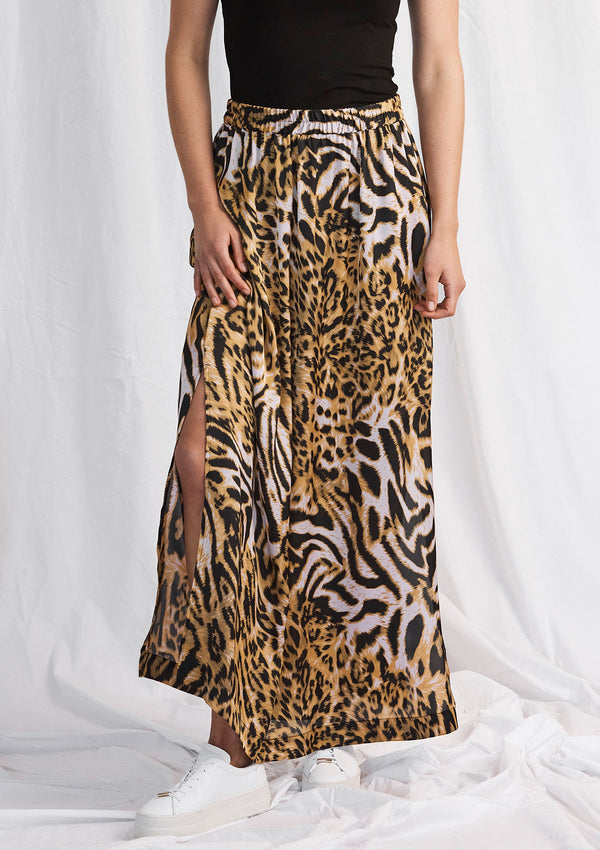 Mela Purdie Sunset Animal Print Cabana Skirt