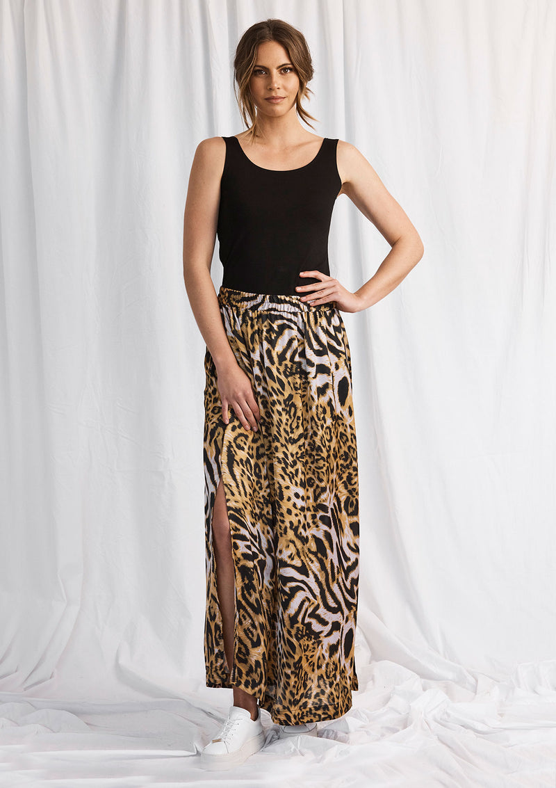 Mela Purdie Sunset Animal Print Cabana Skirt