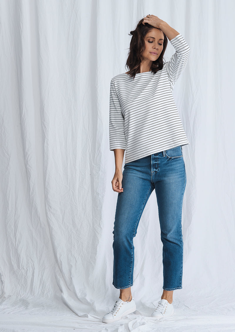 Mela Purdie Compact Knit Relaxed Boat Neck