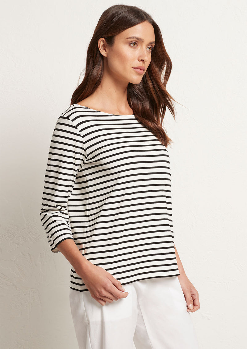 Mela Purdie Boater Stripe Relaxed Boatneck