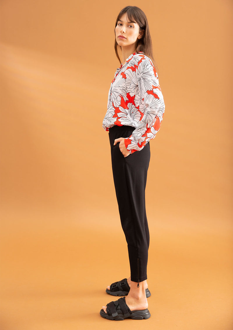 Mela Purdie Gauguin Floral Print Silk Soft Shirt