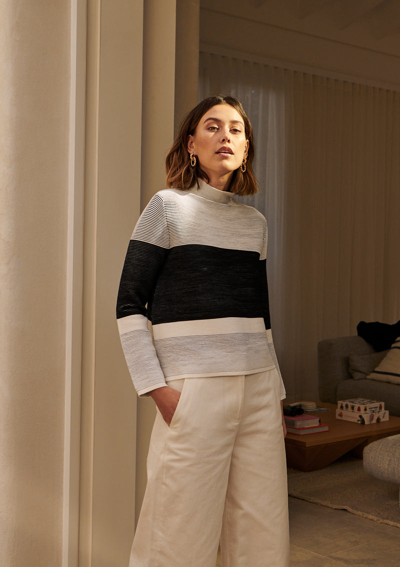 POL Linear Ribbed Knit