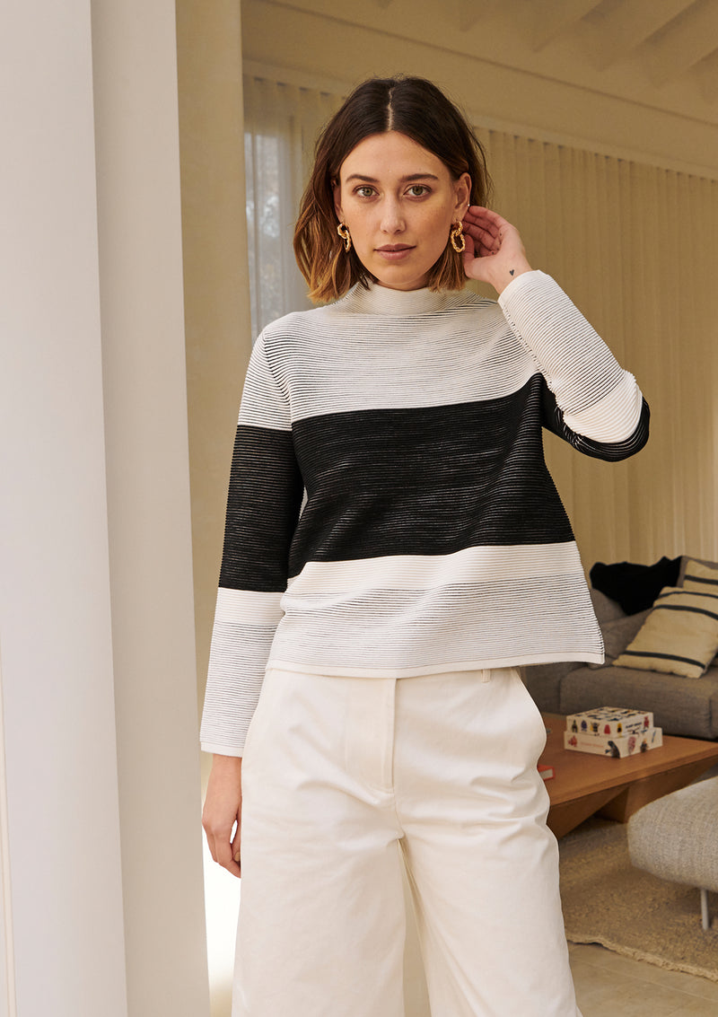 POL Linear Ribbed Knit