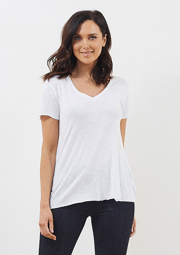 AV Jacksonville V Neck Slub A-Line T-Shirt
