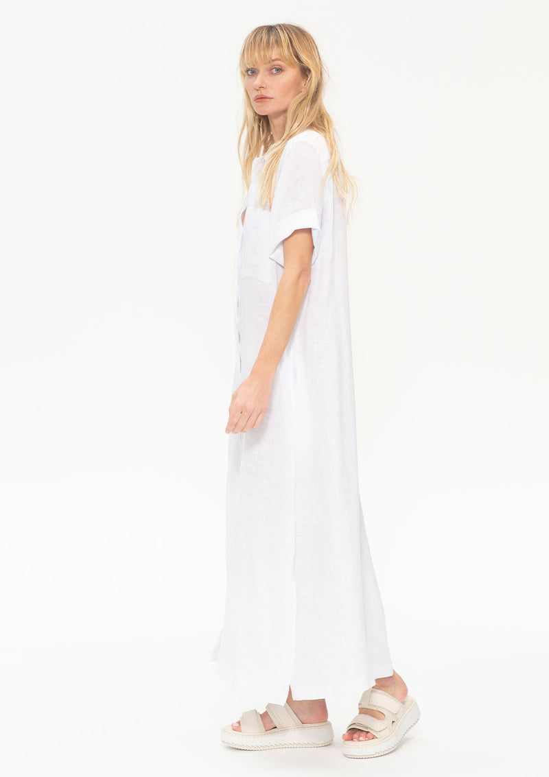 Mela Purdie Pure Linen Cuff Slv Dress