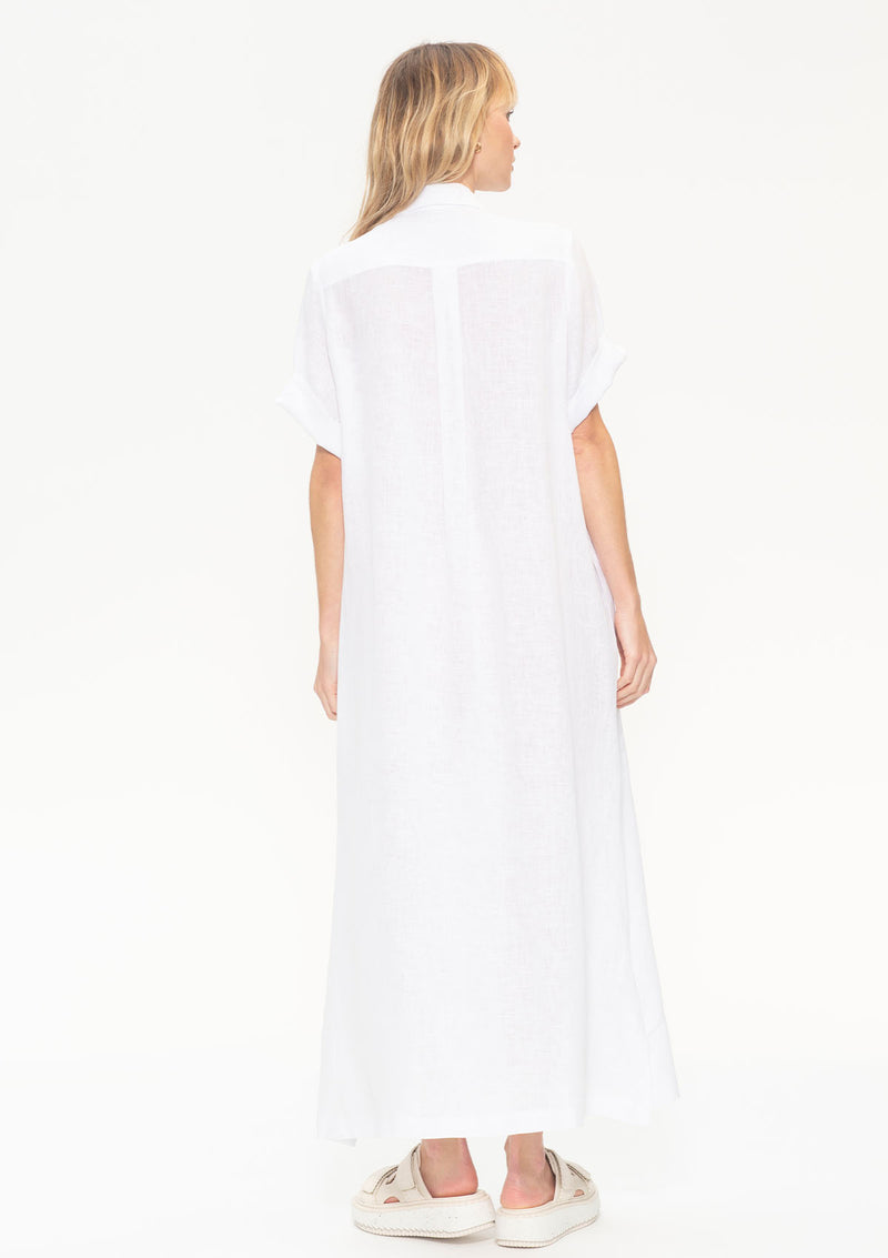 Mela Purdie Pure Linen Cuff Slv Dress