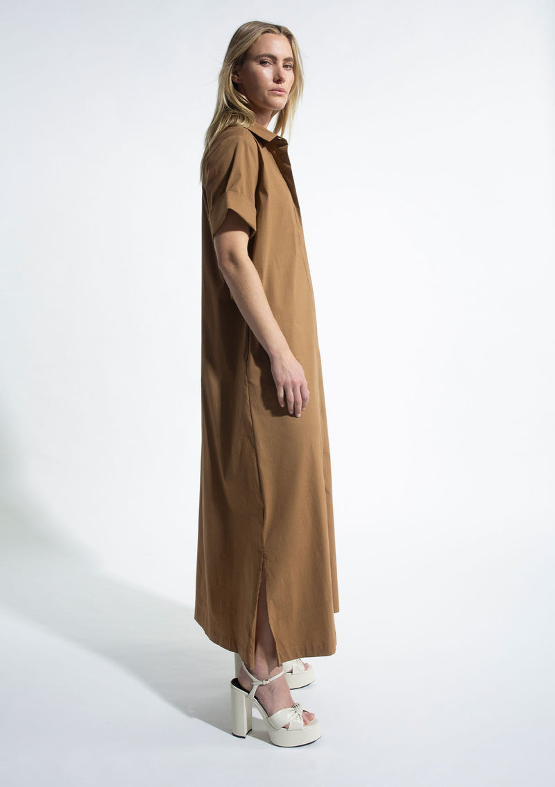 Mela Purdie Microprene Cuff Sleeve Dress