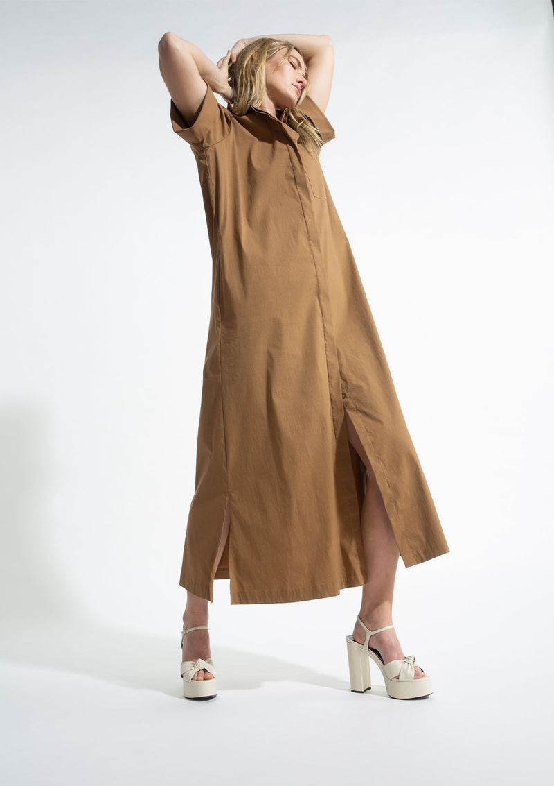 Mela Purdie Microprene Cuff Sleeve Dress