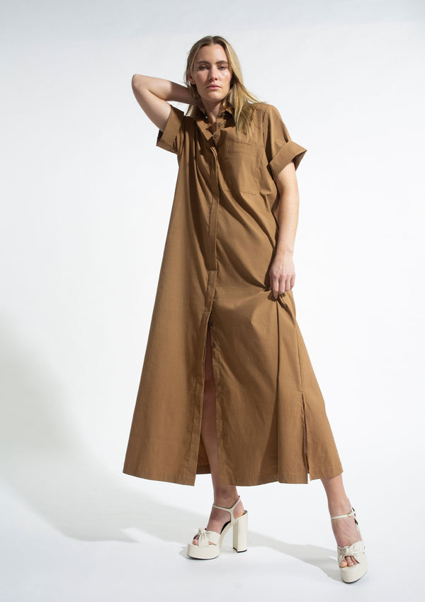 Mela Purdie Microprene Cuff Sleeve Dress