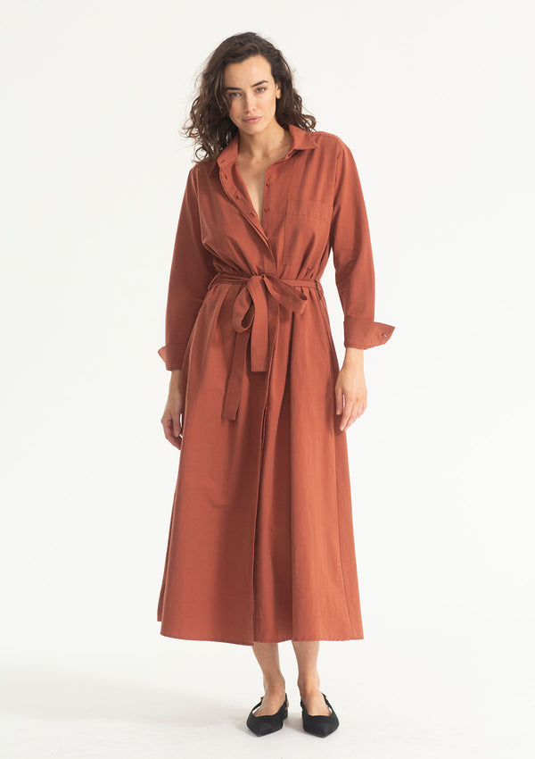 Mela Purdie Microprene Pocket Shirt Dress