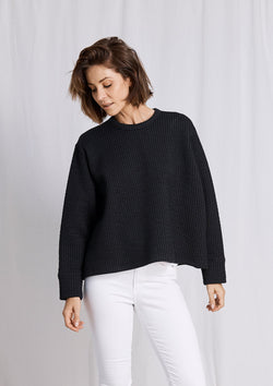 Mela Purdie Vertical Knit Crew Sweater