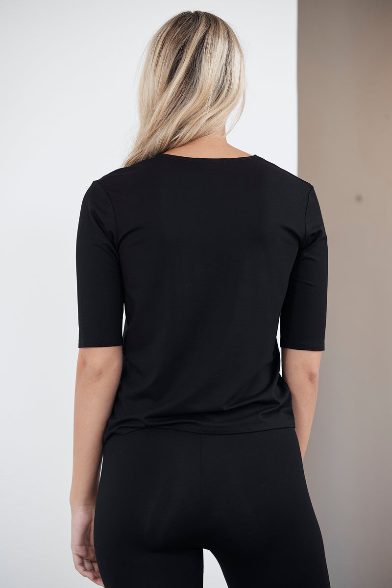 Mela Purdie Matte Jersey Elbow Top