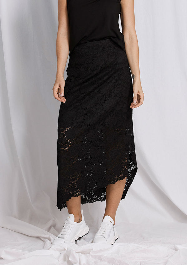 Mela Purdie Flannel Lace Oblique Skirt