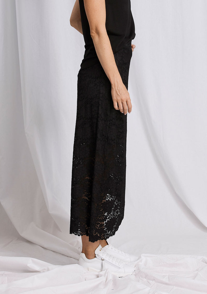Mela Purdie Flannel Lace Oblique Skirt