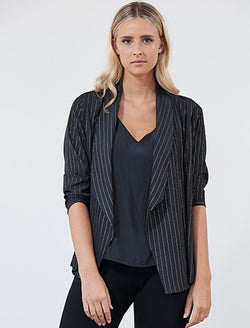 MP Glitter Stripe Tuxedo Jacket