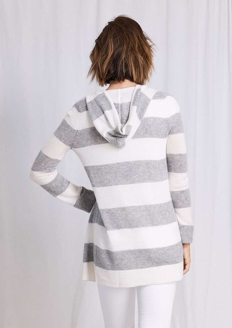 Khlassik Stripe Essential Hooded Cardigan