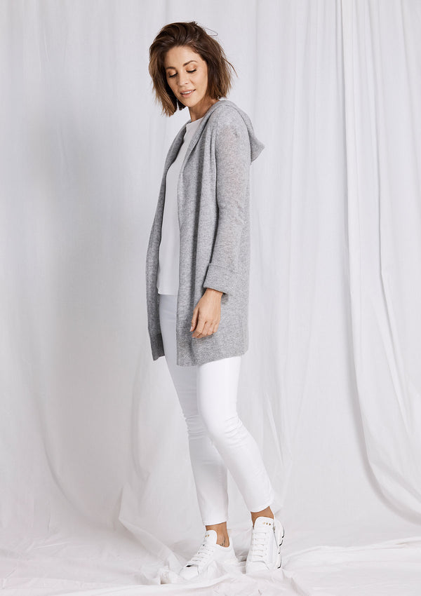 Khlassik Grey Essential Hooded Cardigan