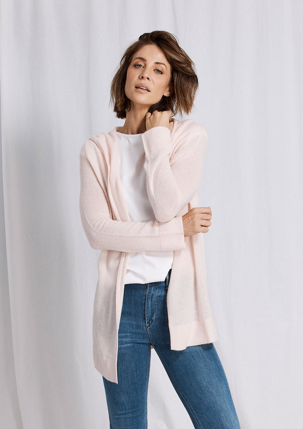 Khlassik Pink Essential Hooded Cardigan