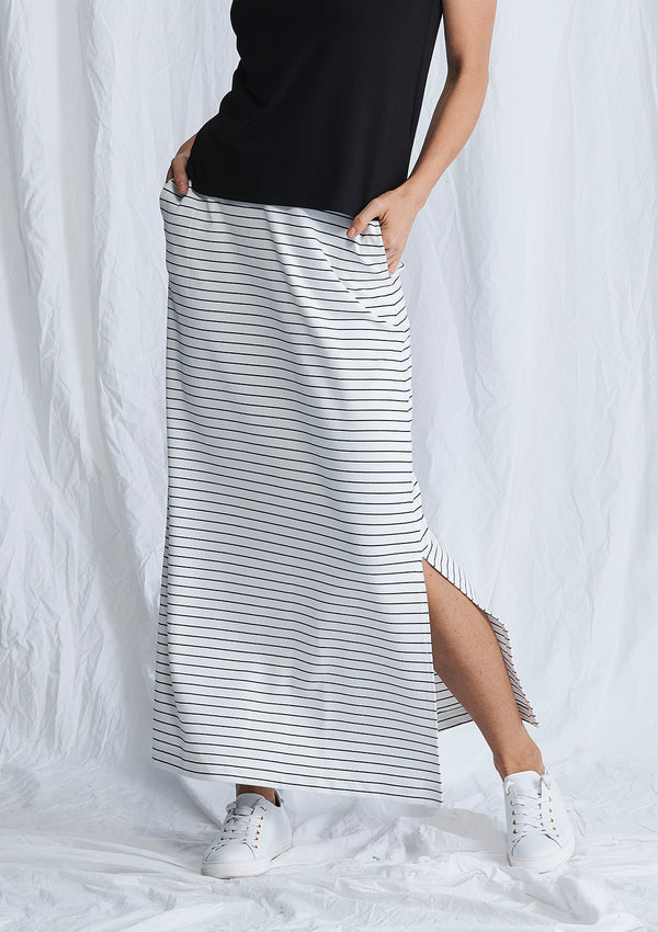 Mela Purdie Compact Knit Maxi Track Skirt