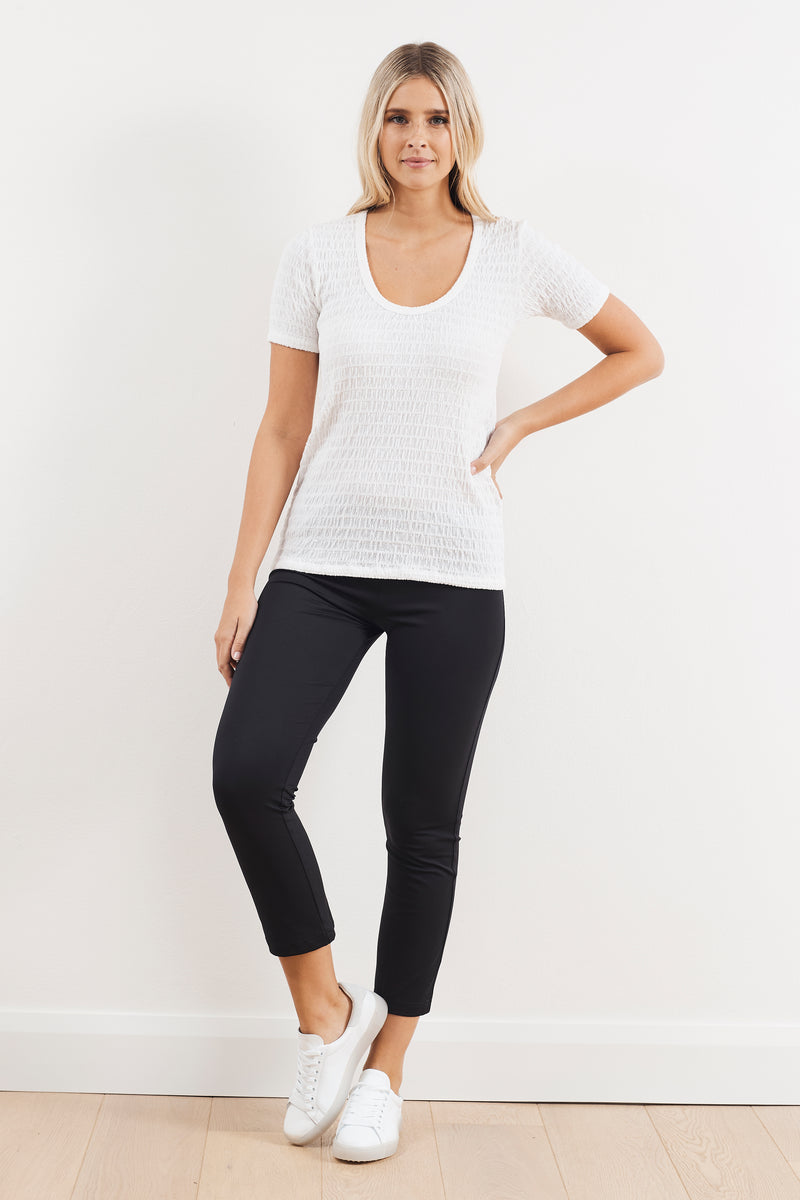 Mela Purdie Shirred Mesh Knit Aero T
