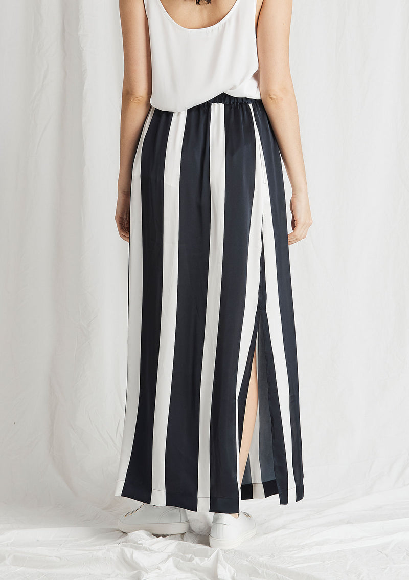 Mela Purdie Domino Stripe Satin Cabana Skirt