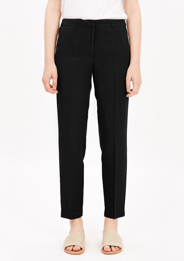 POMANDÈRE Linen Crop Trouser Ivory