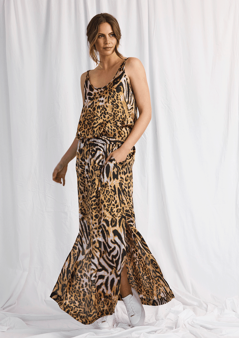 Mela Purdie Sunset Animal Print Halo Tank