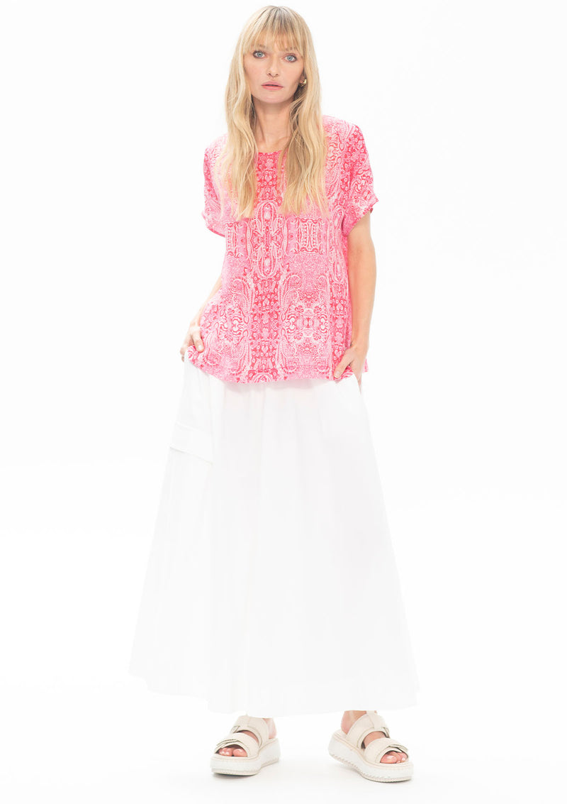 Mela Purdie Fillagree Print Silk Cap Shell