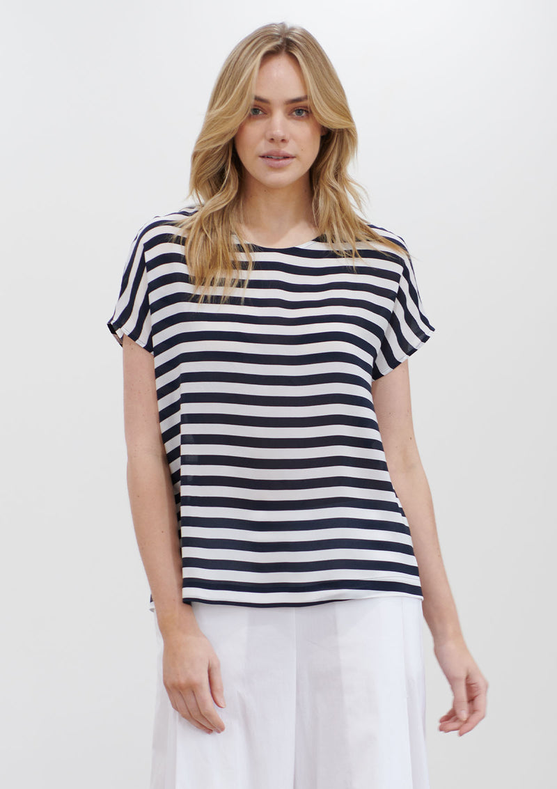 Mela Purdie Tide Stripe Silk Cap Shell