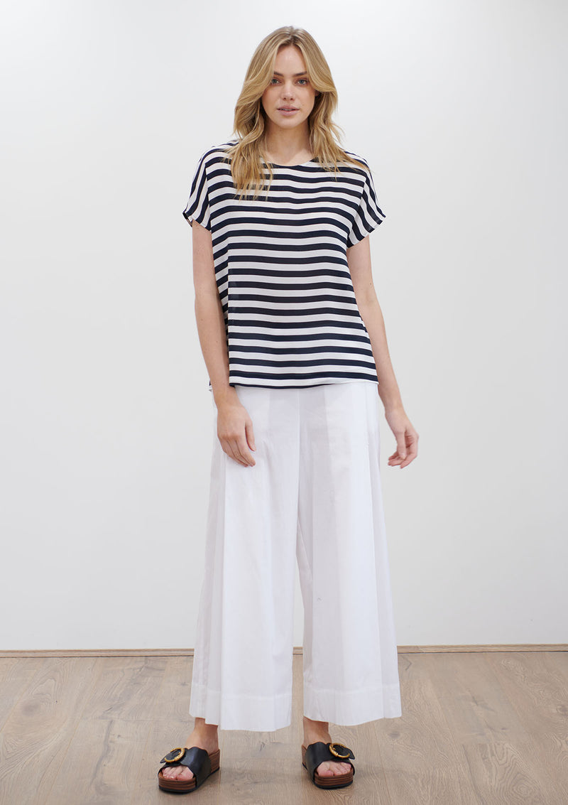 Mela Purdie Tide Stripe Silk Cap Shell