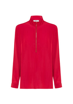 Mela Purdie Macro Mousseline Zip Funnel Shirt