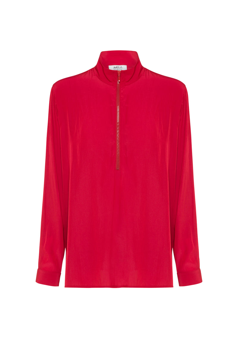 Mela Purdie Macro Mousseline Zip Funnel Shirt
