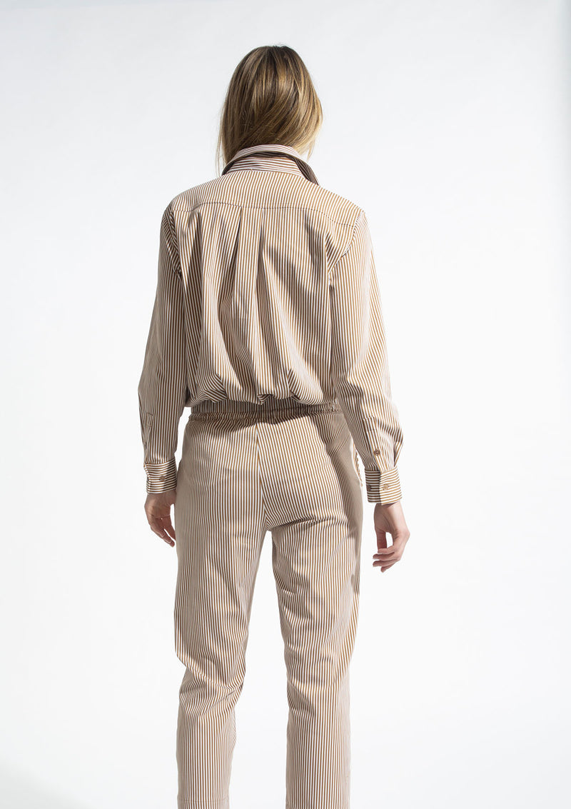 Mela Purdie Harvard Stripe Popilene Single Pocket Shirt