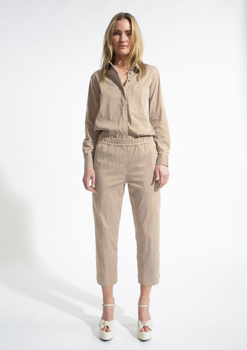 Mela Purdie Harvard Stripe Popilene Single Pocket Shirt