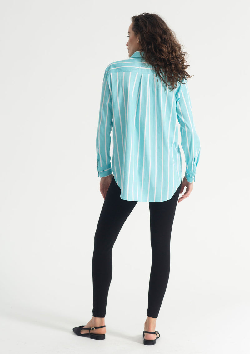 Mela Purdie Mill Stripe Popilene Single Pocket Shirt