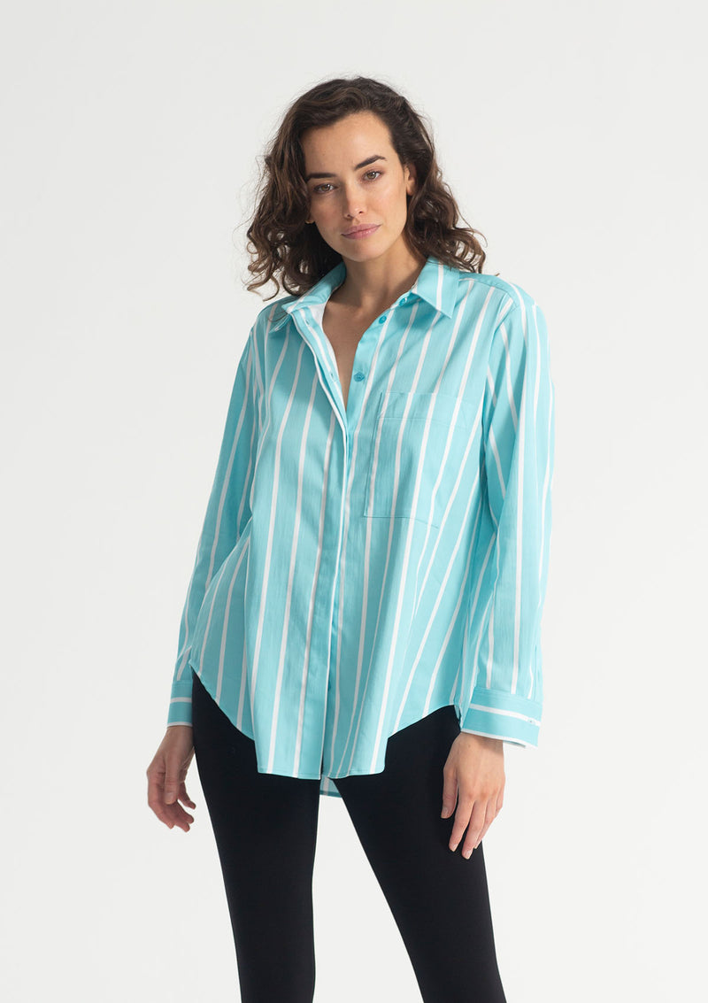 Mela Purdie Mill Stripe Popilene Single Pocket Shirt